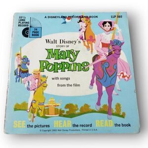 A Disneyland Record And Book Walt Disney's Mary Poppins With Songs From The Film